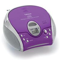 Lenco SCD-24 Radio CD-speler SCD-24 draagbare stereo FM-radio met CD-speler en telescopische antenne, Paars - thumbnail