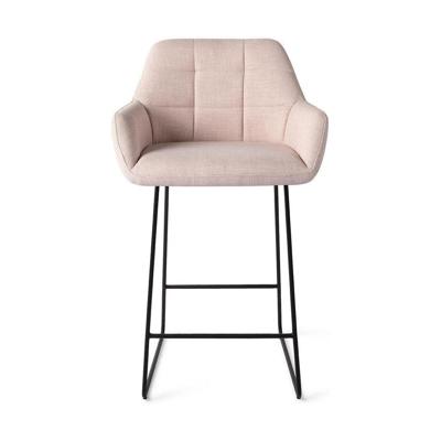 Jesper Home Barkruk 'Noto' Slide Black, kleur Petal Pink (zithoogte 65cm)