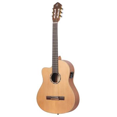 Ortega RCE131SN-L Family Series Pro Full-Size Guitar Natural linkshandige E/A klassieke gitaar met gigbag