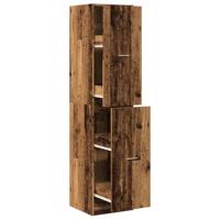 Apothekerskast 40x41x174,5 cm bewerkt hout oud houtkleurig - thumbnail