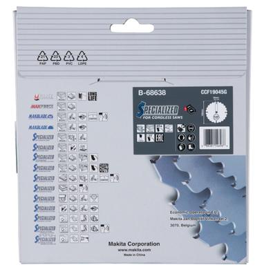 Makita Cirkelzaagblad voor Hout | Specialized | Ø 190mm Asgat 30mm 45T - B-68638