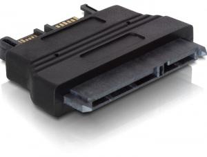 Delock Adapter Schijf [1x Slimline SATA-stekker 7+6-polig - 1x SATA-combi-bus 15+7-polig] Zwart