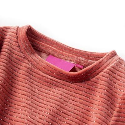 Kinderjurk met lange mouwen 116 middelroze
