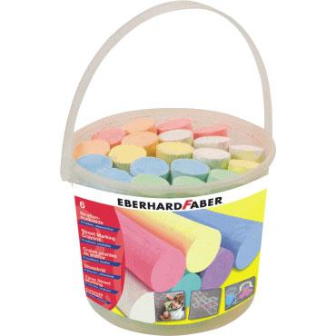 Eberhard Faber ef-526512 stoepkrijt emmer met 20 krijtjes