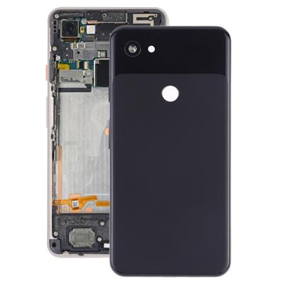 Batterij achtercover met camera lens & toetsen aan de zijkant voor Google pixel 3a XL (zwart)