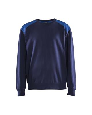 Blåkläder Sweatshirt bicolour 35801158 | Marineblauw/Korenblauw | Maat M - 7330509810392 Blåkläder Sweatshirt bicolour 35801158 | Marineblauw/Korenblauw | Maat M - 7330509810392