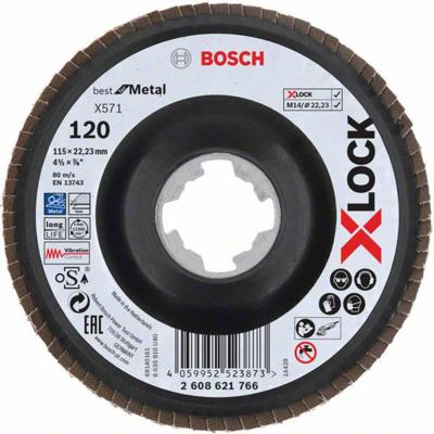 Bosch Accessoires X-LOCK Lamellenschijf schuin, kunststof Ø115mm, G 120, X571,
Best for Metal - 2608621766 Bosch Accessoires X-LOCK Lamellenschijf schuin, kunststof Ø115mm, G 120, X571,
Best for Metal - 2608621766