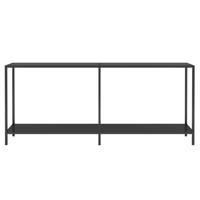 Wandtafel 180x35x75,5 cm gehard glas zwart - thumbnail