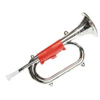 Plastic Trompet Zilver 34 Cm - Speelgoed/themafeest/carnaval Muziekinstrument - thumbnail