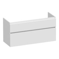 Brauer Delight - Onderkast - 120 cm - met 2 Softclose Lades Greeploos en 2 Sifon Uitsparingen - Hoogglans Wit - thumbnail