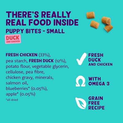 Bite puppy s duck&chicken 50g - Edgard en cooper - thumbnail