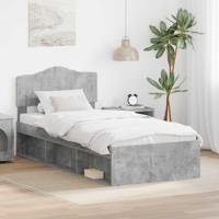 Bedframe Concerte Grijs 100 x 200 cm Massief grenenhout - thumbnail