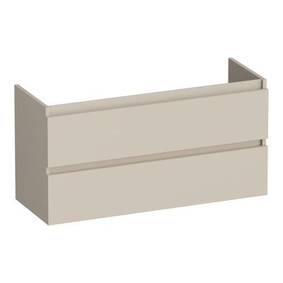 Brauer Joy - Onderkast Ondiep - 100 cm - met 2 Softclose Lades Greeploos en 1 Sifon Uitsparing - Mat Beige