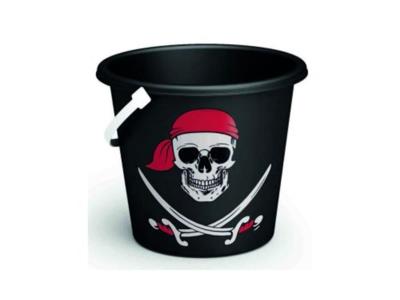 Emmer Piraat 15 cm Zwart/Rood/Wit