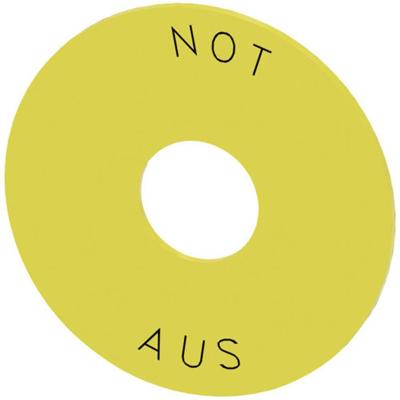 Siemens 3SU1900-0BB31-0AS0 3SU19000BB310AS0 Onderlegring Rond (Ø) 75 mm NOT-AUS Geel, Zwart 10 stuk(s)