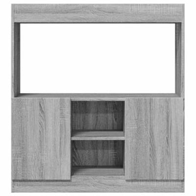 Hoge kast 92x33x100 cm bewerkt hout grijs sonoma eikenkleurig Hoge kast 92x33x100 cm bewerkt hout grijs sonoma eikenkleurig