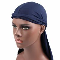 Mannelijke straat basketbal hoofddoek hip hop elastische lange staart hoed (marineblauw) - thumbnail