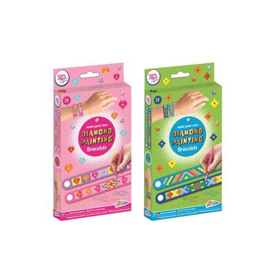 Grafix Diamond painting armbanden roze, 2st.