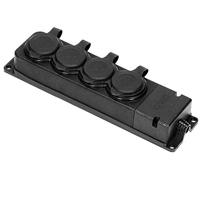 Orno SWD Tafelcontactdoos PROF zwart IP44 4V met klep - 6871956 - thumbnail