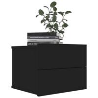 Nachtkastjes 2 st 40x30x30 cm spaanplaat zwart - thumbnail