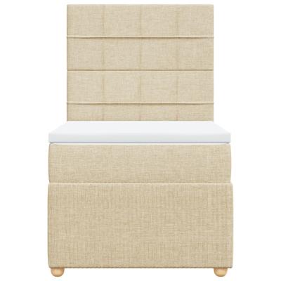 Boxspring met matras stof crèmekleurig 120x200 cm
