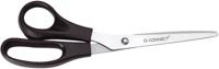 Q-CONNECT schaar Lefty, ft 21 cm, links, ronde punt, RVS, zwart, blister van 1 stuk - thumbnail