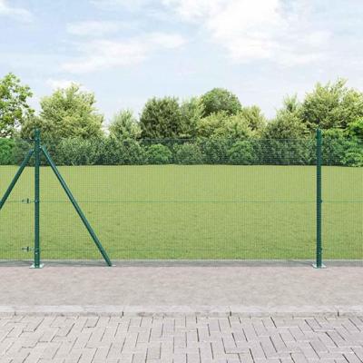 VidaXL Afrasteringspaal groen 10 x 1 m (12 x 12 mm gaas) staal