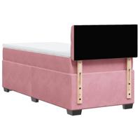 Boxspring met matras fluweel roze 80x200 cm - thumbnail