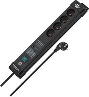 Brennenstuhl Premium-Line 60.000A Extension Lead With Surge Protection 4-Way Black 3M H05Vv-F 3G1,5 *Be* - 1951144400 - thumbnail