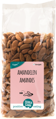 Terrasana Terrasana Raw Amandelen Bruin Bio (750g)