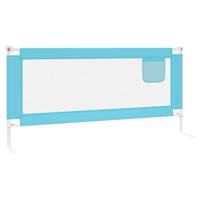 VidaXL Bedhekje peuter 200x25 cm stof blauw - thumbnail