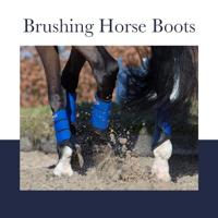 LeMieux Fleece Beenbeschermers zwart/bruin maat:m - thumbnail