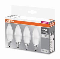 OSRAM HOMELIGHTING 4058075819610 LED-lamp Energielabel F (A - G) E14 Kaars 4.9 W = 40 W Koudwit (Ø x l) 37 mm x 96 mm 4 stuk(s) - thumbnail