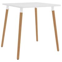 vidaXL Eettafel 80x80x75 cm metaal wit - thumbnail