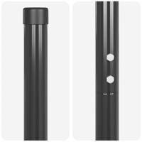 Hekpalen 12 pcs Grijs 210 cm Poedergecoat staal - thumbnail