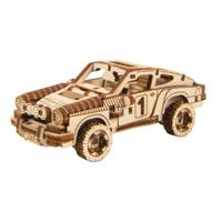 Wooden City modelbouwset racecar Superfast 9,6 cm hout naturel - thumbnail