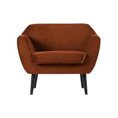 WOOOD Fauteuil 'Rocco' Velvet, kleur Roest