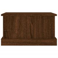 Opbergbox 50x30x28 cm bewerkt hout bruineikenkleurig - thumbnail