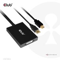 club3D CAC-1130-A Mini-displayport / DVI Adapter [1x Mini-DisplayPort, USB-A - 1x DVI] Zwart 60 cm - thumbnail