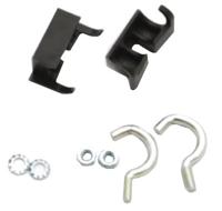 Simson ringslot montageset normaal - 2 haken, 2 klemmen, 2 bouten, 2 ringen - zwart - thumbnail