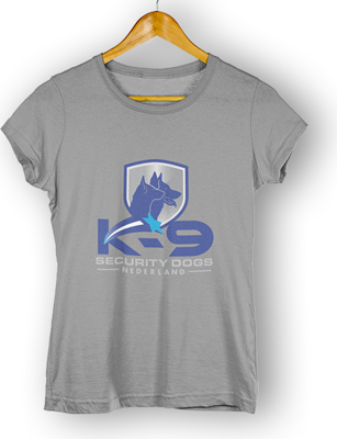 T-shirt Dames Grijs - K9 Securitydogs