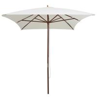 Parasol met houten paal 200x300 cm crmewit - thumbnail