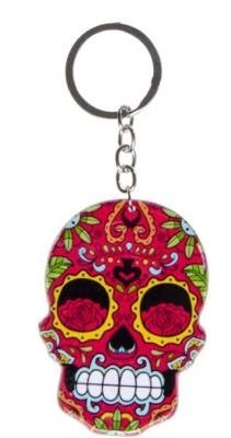 Lg-imports Sleutelhanger Doodshoofd 7 X 5 Cm Rood