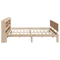 Bedframe met hoofdbord massief grenenhout 180x200 cm - thumbnail