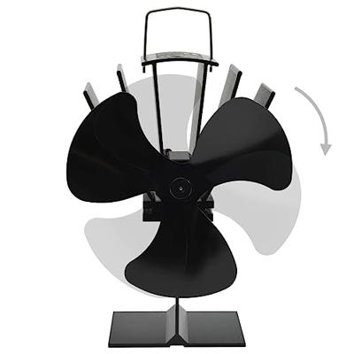 VidaXL Kachelventilator met 3 vinnen zwart