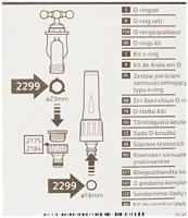 Hozelock 2299 Set reserve O-ringen aansluiting - thumbnail