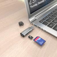 Kaartlezer Aisens ASCR-2A09-GR Grijs - thumbnail