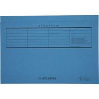 Vouwmap Secolor met tabrand Folio 100% gerecycled karton 250gr Blauw - thumbnail