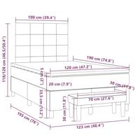 Boxspring met matras stof zwart 120x190 cm - thumbnail
