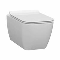 Wandcloset Idevit Halley Randloos Wit Keramiek Diepspoel 36x52x31cm (Excl. zitting) - thumbnail